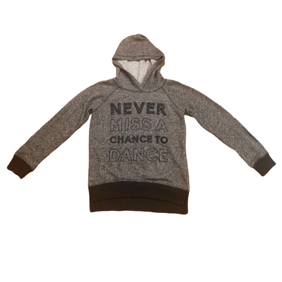 Girl’s Never Miss A Chance to Dance Lightweight Glitter Hoodie 6/7 - Picture 6 of 6